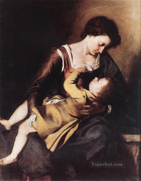 Orazio Gentileschi Painting - Madonna pintor barroco Orazio Gentileschi